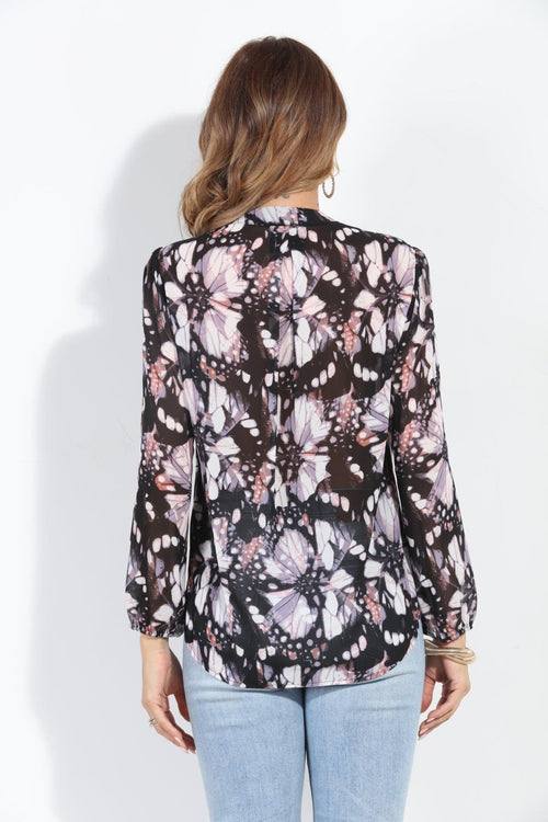 Benson Split-Neck Blouse - BEST SELLER
