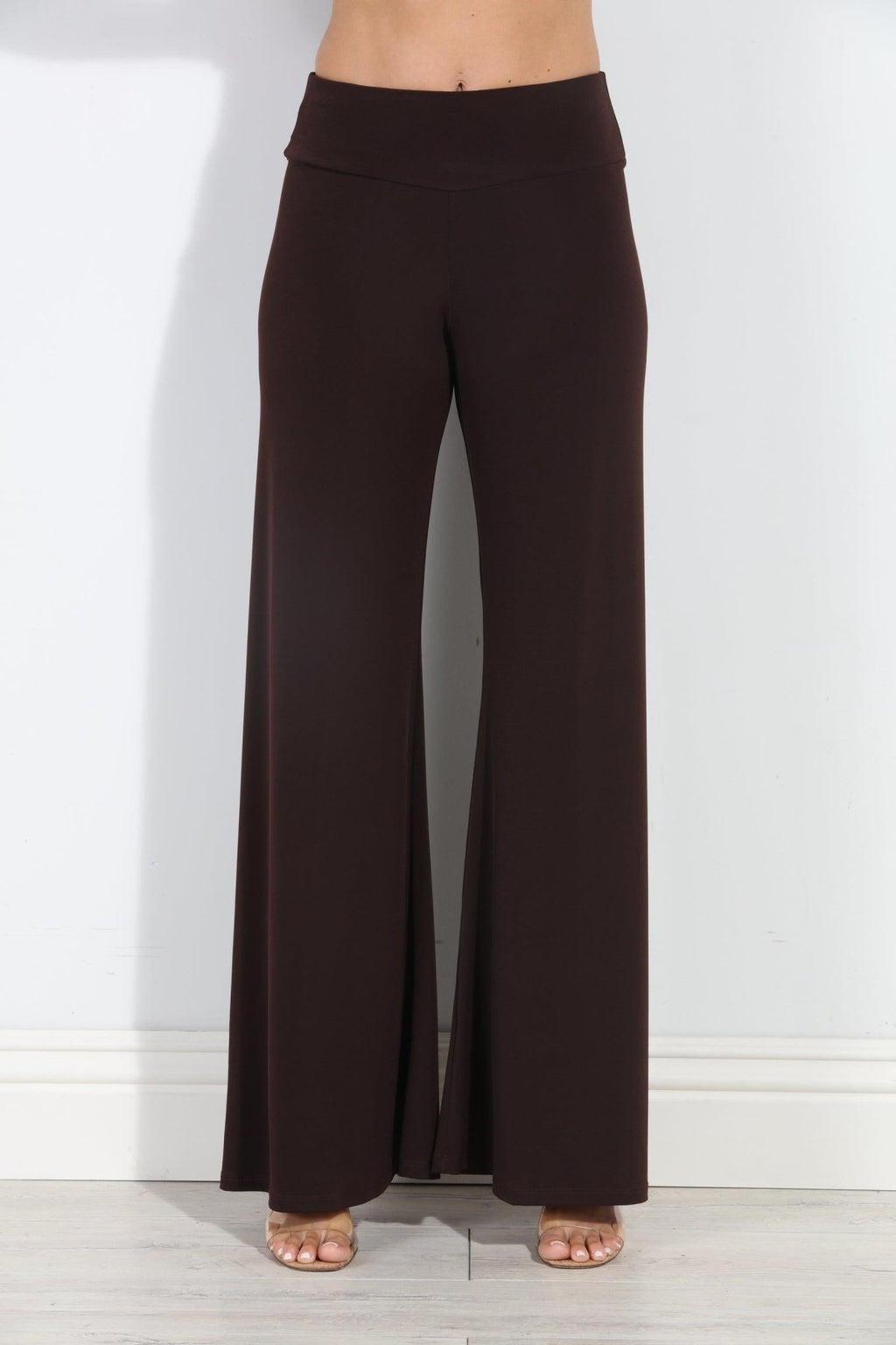 Chocolate Stretch Wide Leg Pants-BEST SELLER