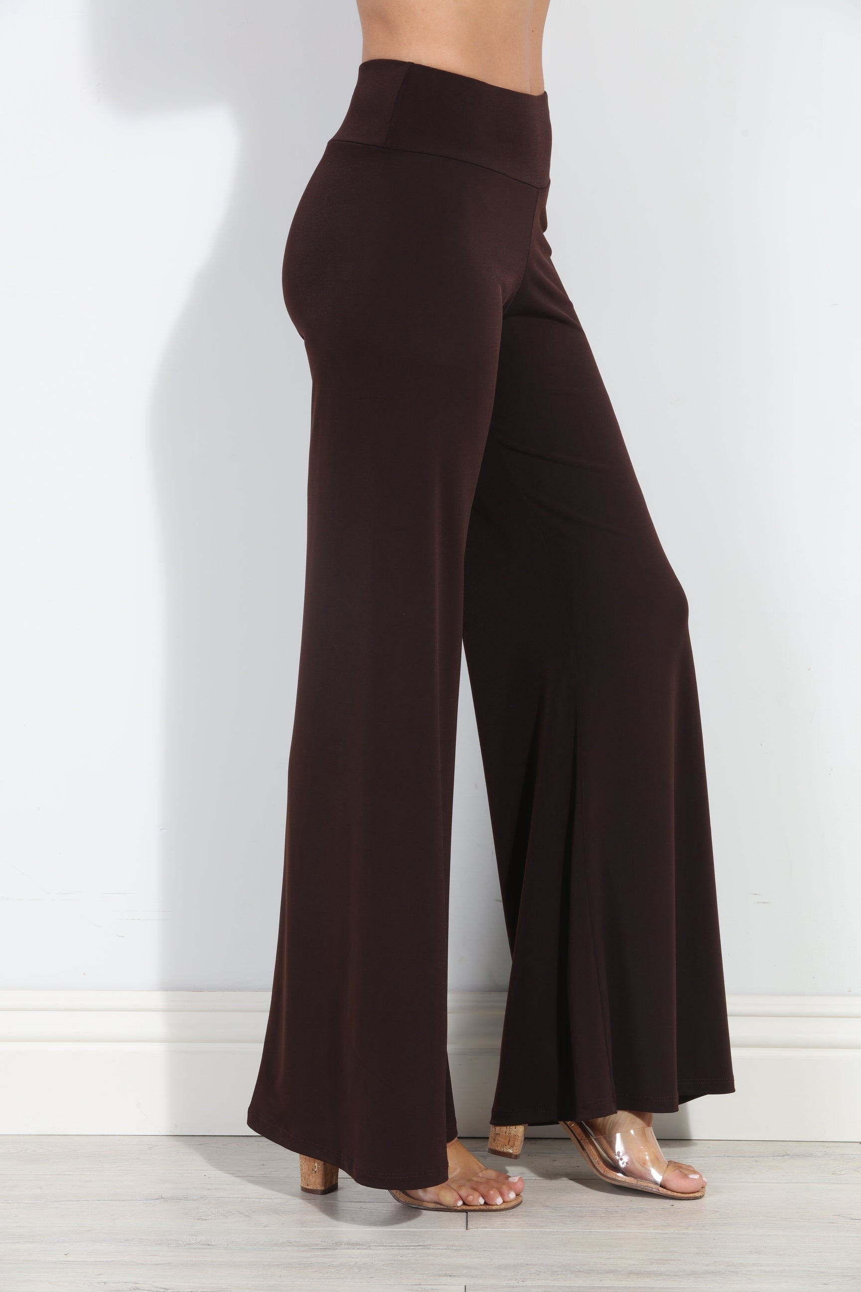 Chocolate Stretch Flare Leg Pants-BEST SELLER