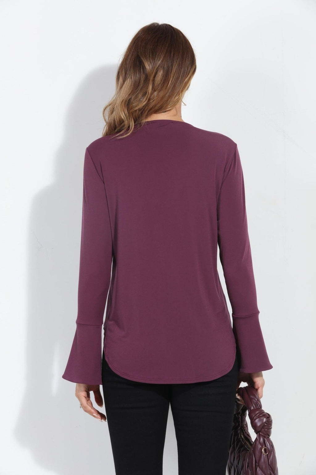 Plum Ity Surplice X Top-FINAL SALE