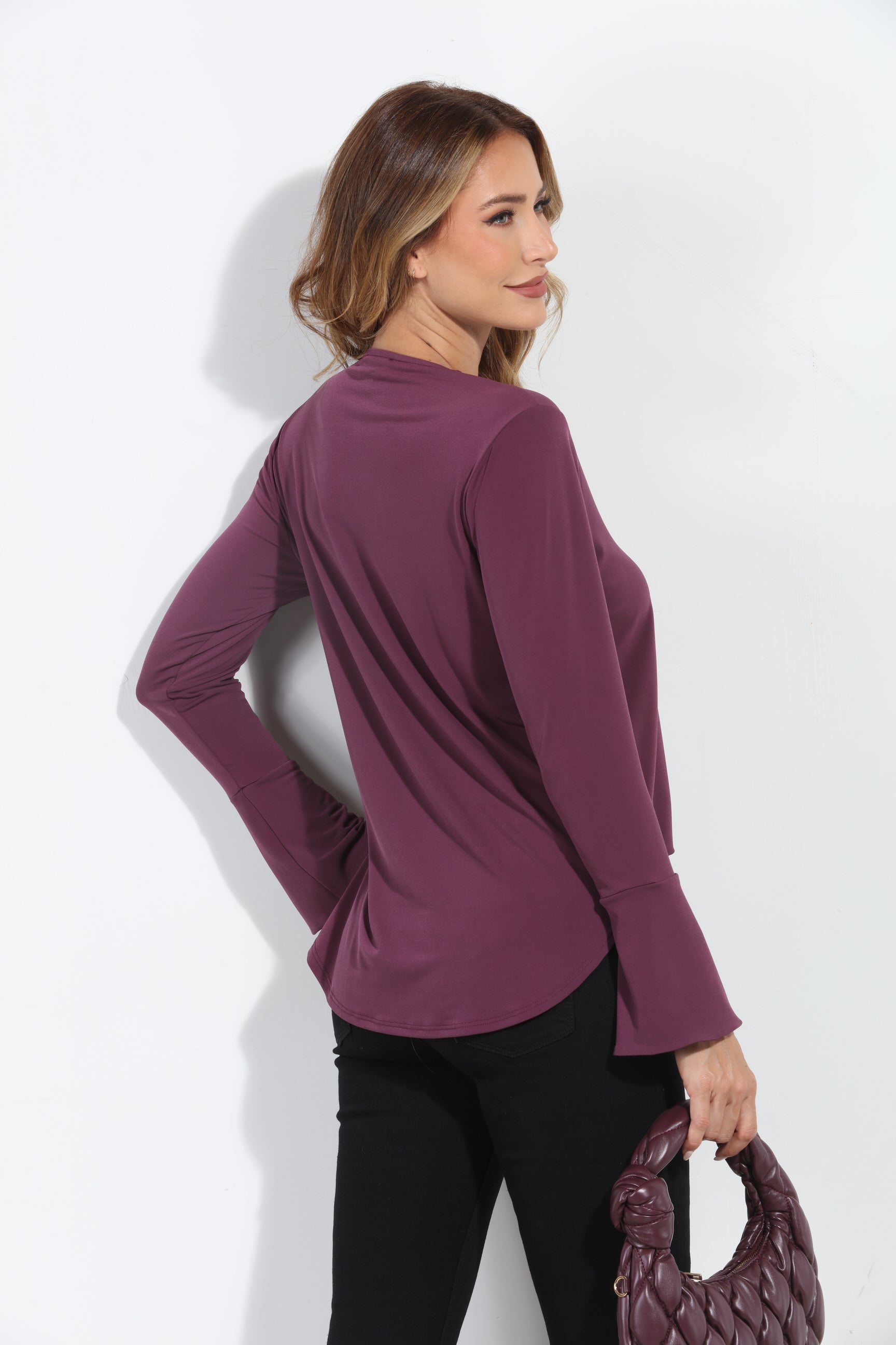 Plum Ity Surplice X Top-BEST SELLER