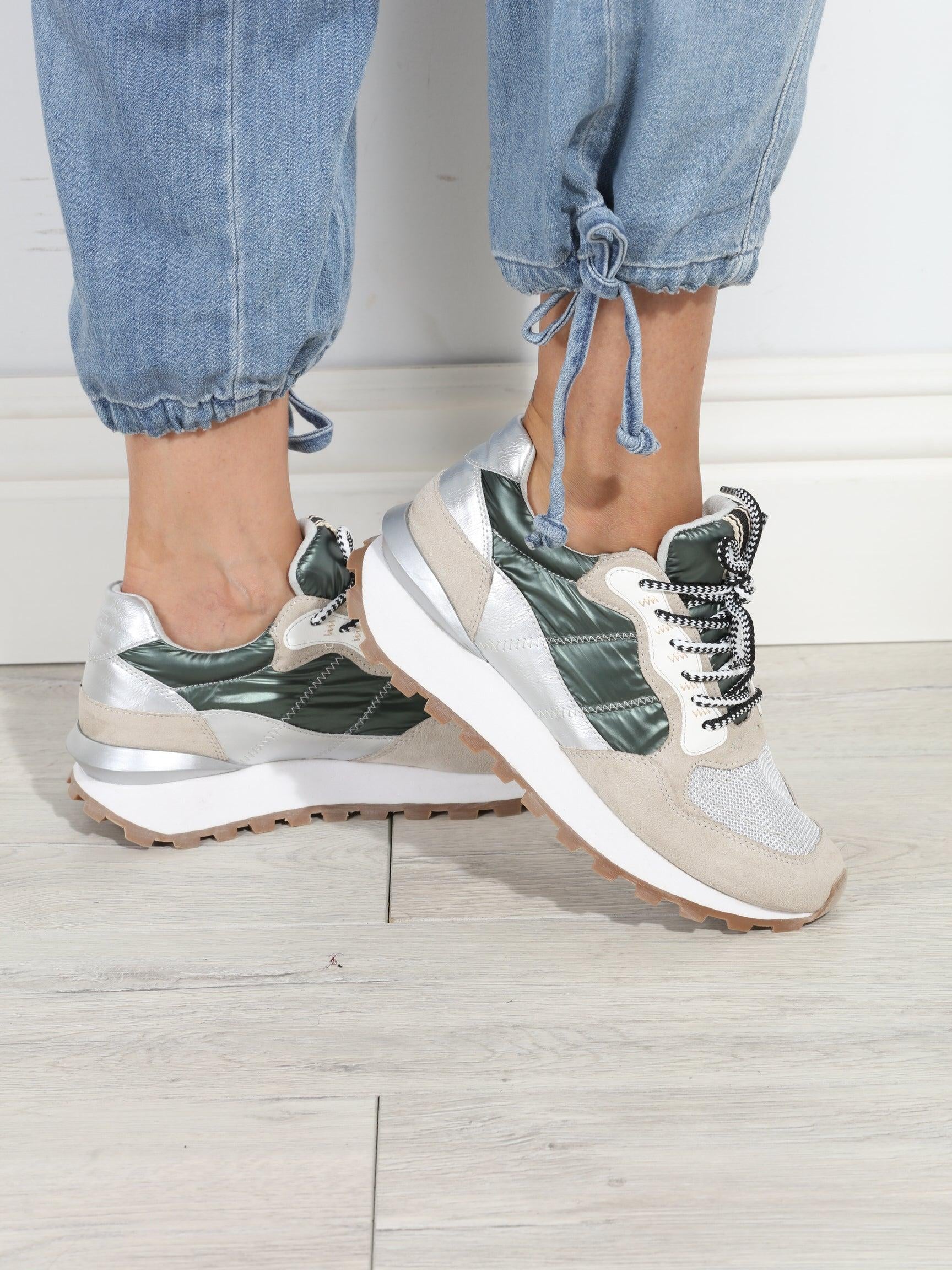 Phoebe Metallic/Hunter Sneakers-FINAL SALE