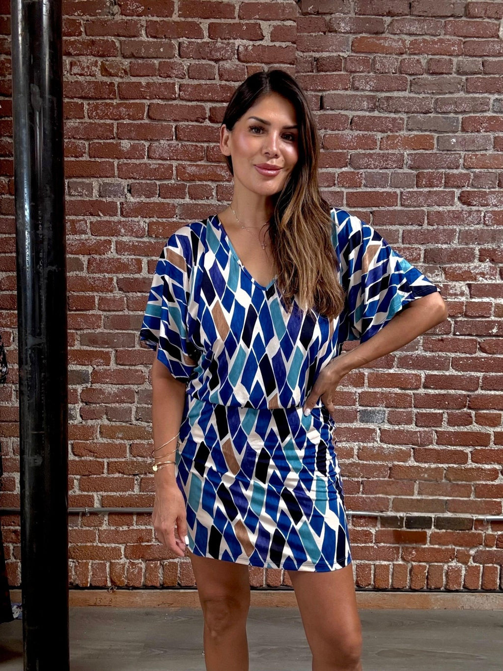 Delaney Stretch V-Neck Tunic Dress-BEST SELLER