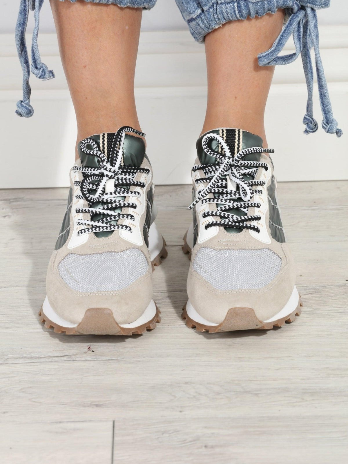 Phoebe Metallic/Hunter Sneakers-FINAL SALE