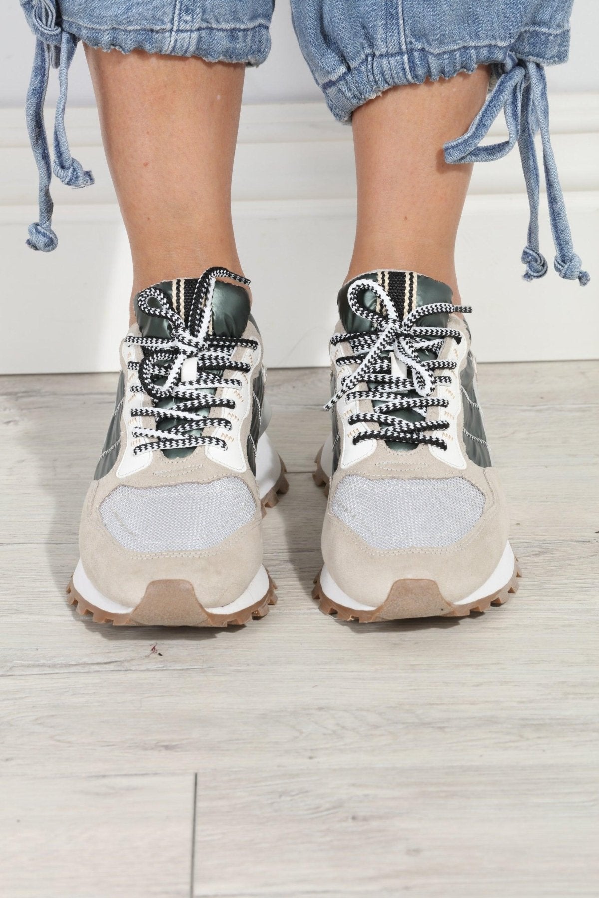 Phoebe Metallic/Hunter Sneakers-FINAL SALE