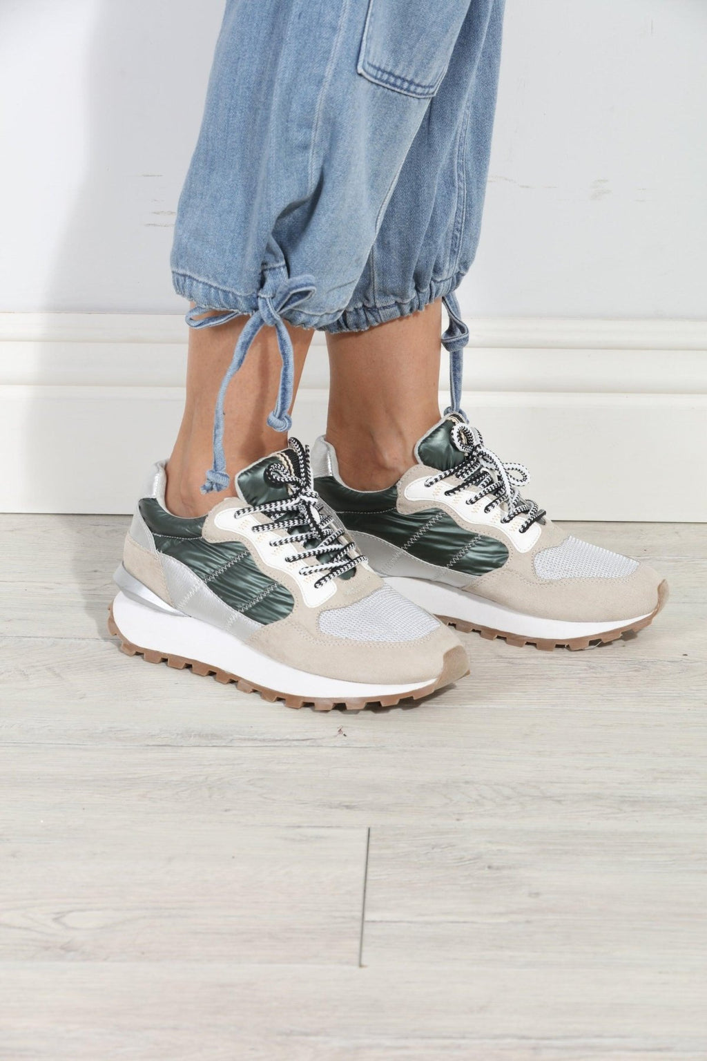 Phoebe Metallic/Hunter Sneakers-FINAL SALE