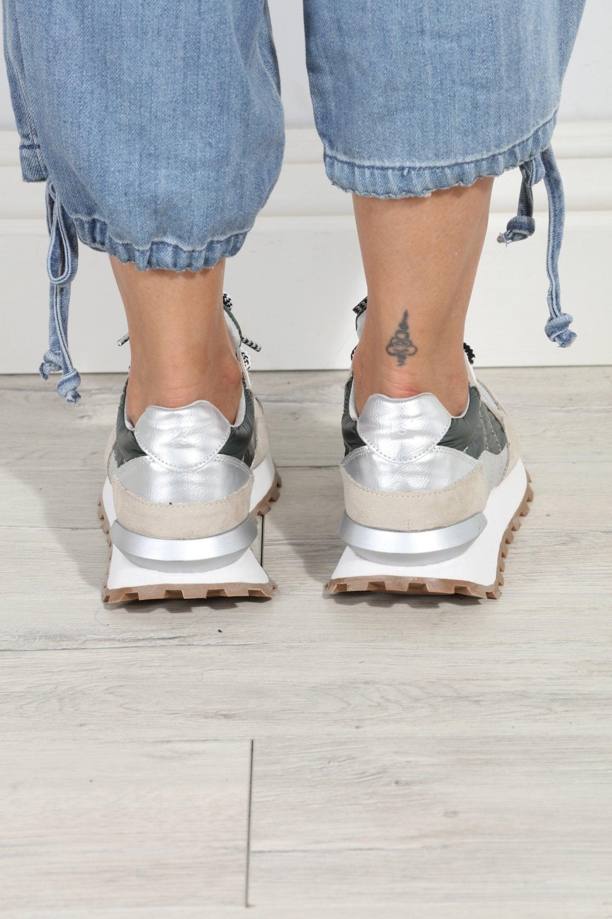 Phoebe Metallic/Hunter Sneakers-FINAL SALE