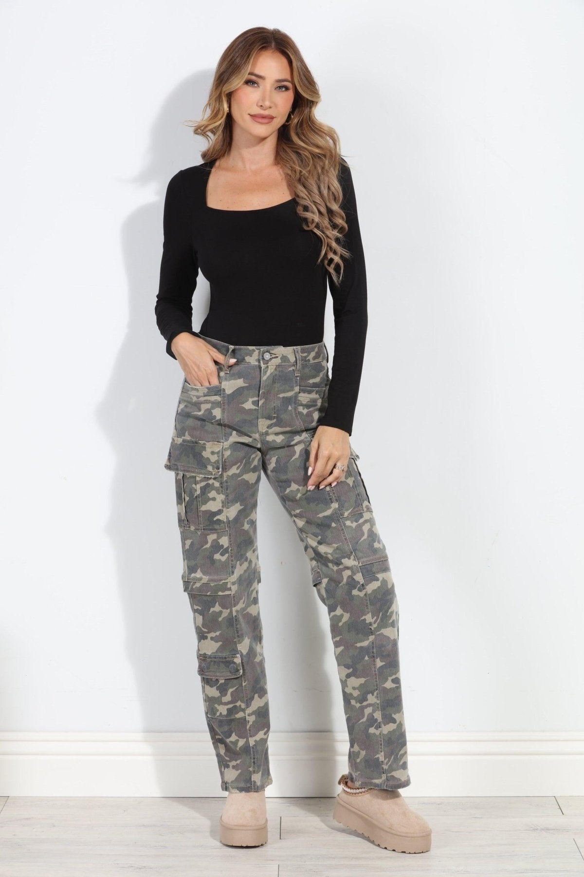 Kaylee Square Neck Tee- Black-BEST SELLER