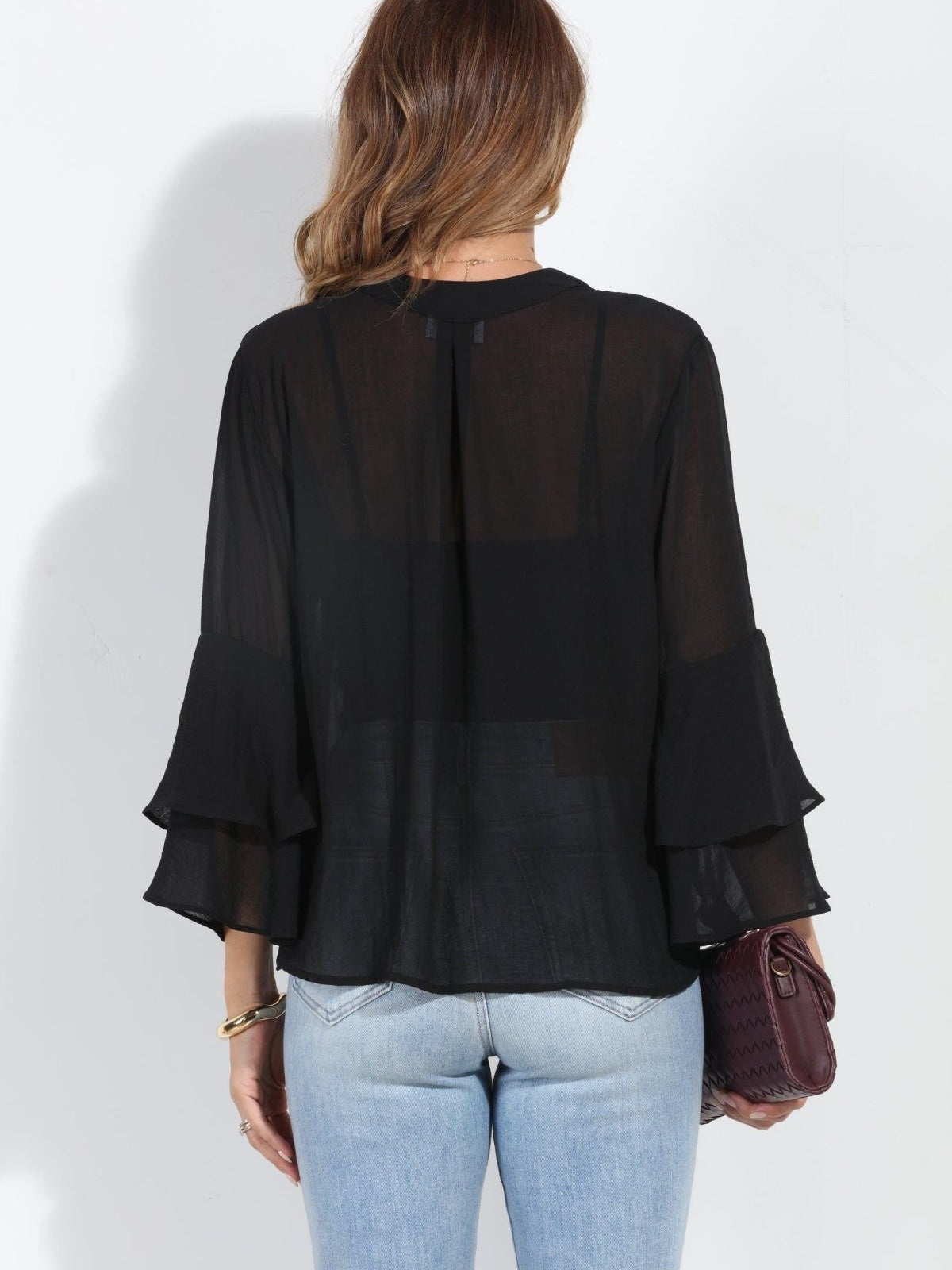 Black Boho Chiffon Jacket-BEST SELLER