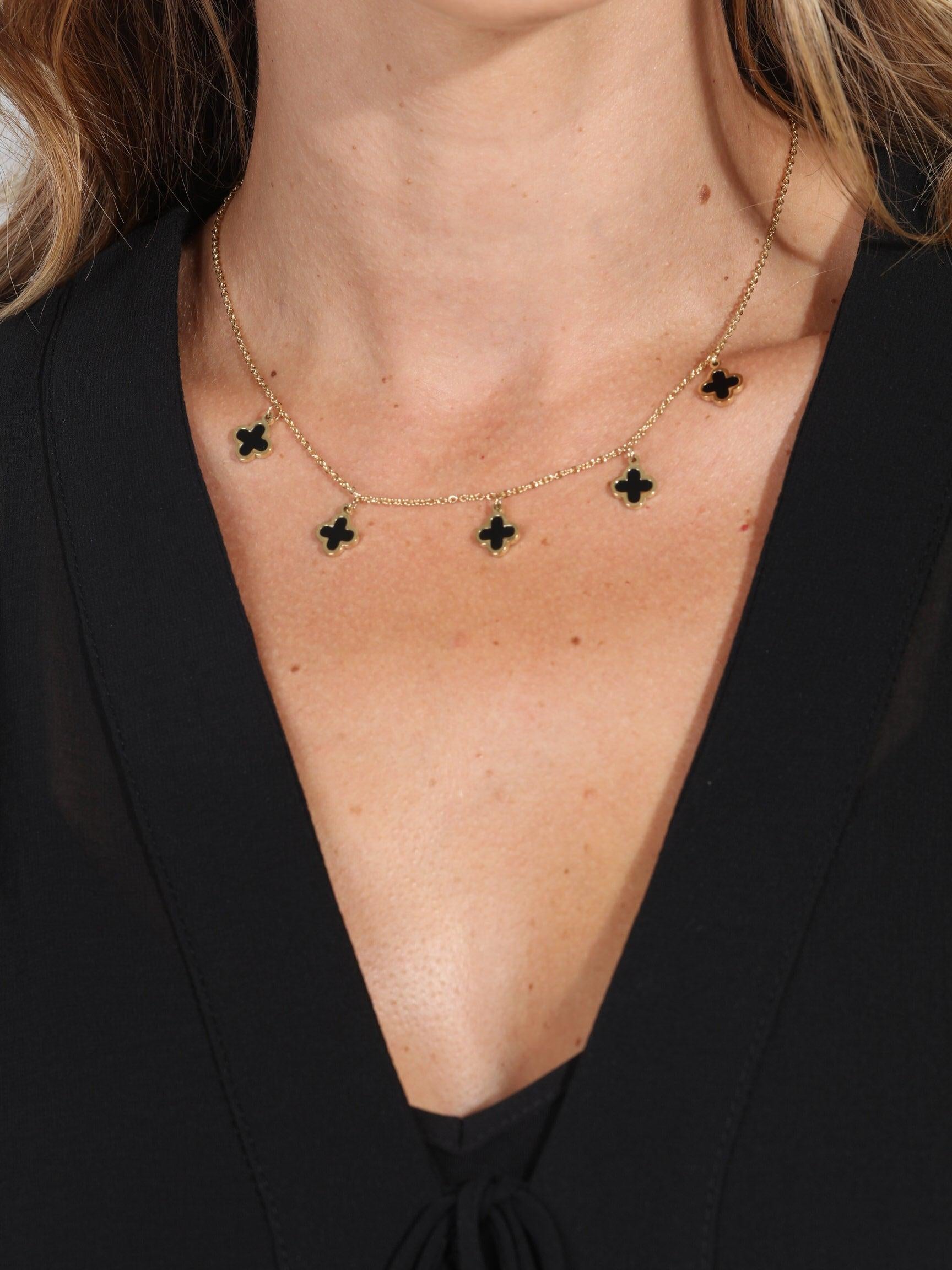 Dainty Clover Charm Necklace