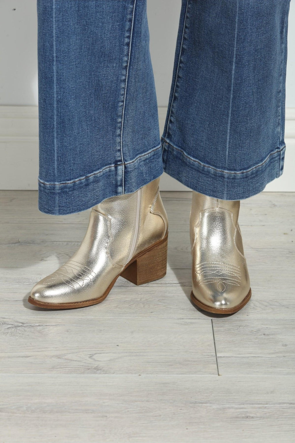 Chinese Laundry-Unite Western Bootie- Gold-FINAL SALE