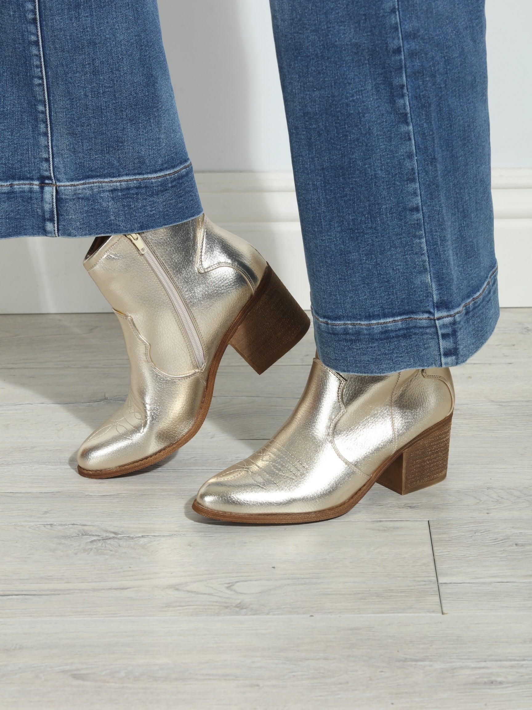 Chinese Laundry-Unite Western Bootie- Gold-FINAL SALE