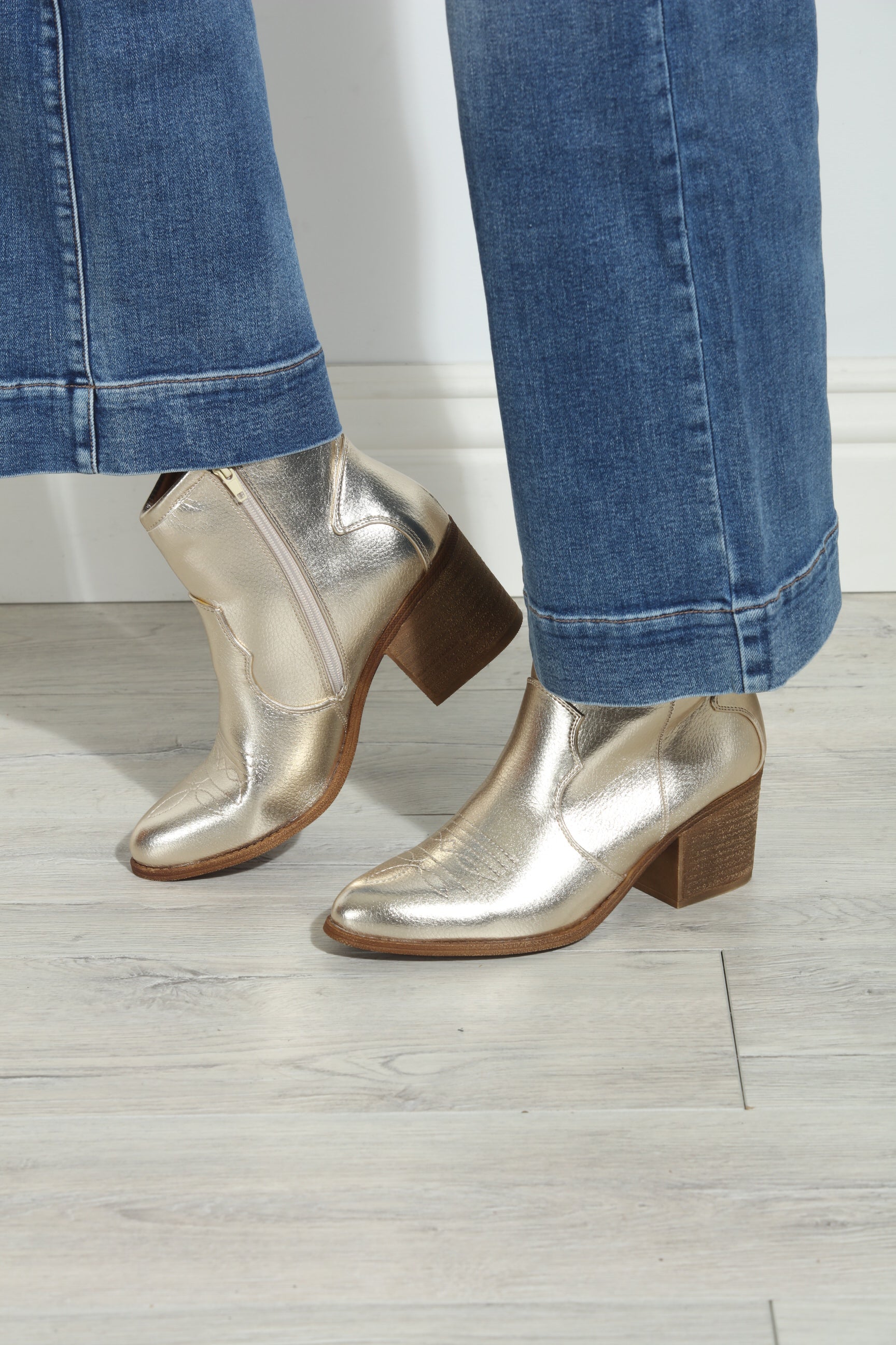 Chinese Laundry-Unite Western Bootie- Gold-FINAL SALE