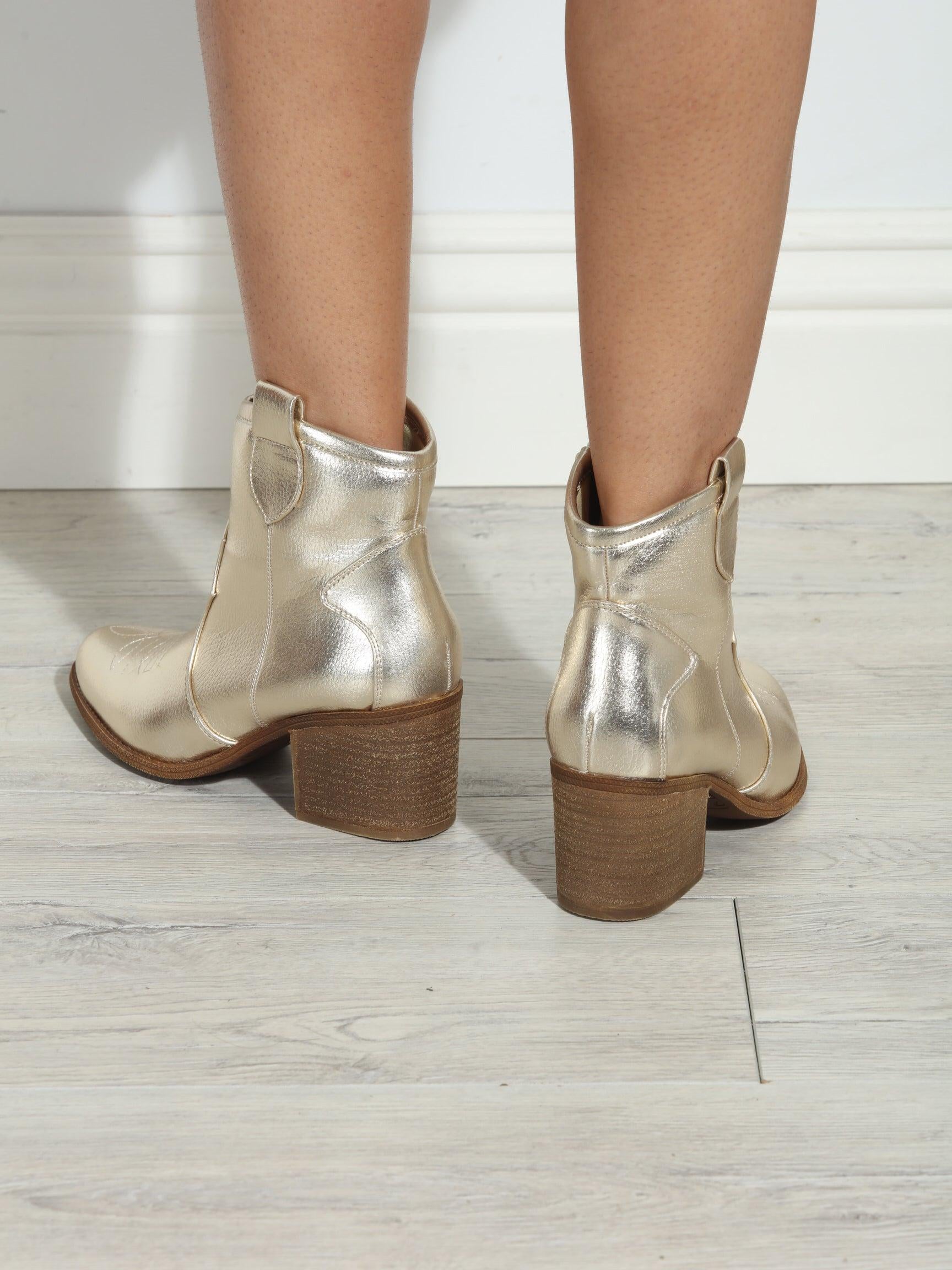Chinese Laundry-Unite Western Bootie- Gold-FINAL SALE