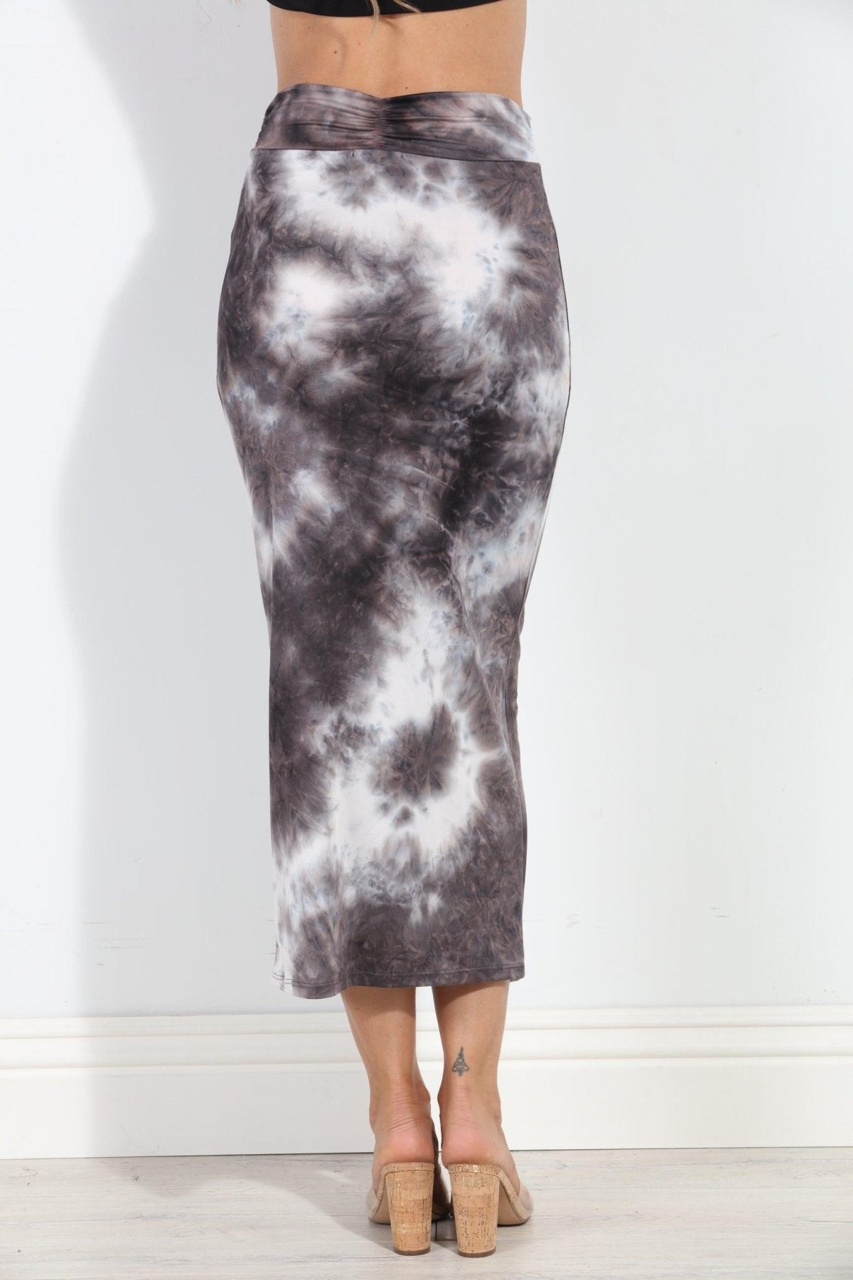 Kara Stretch Fitted Midi Skirt-FINAL SALE