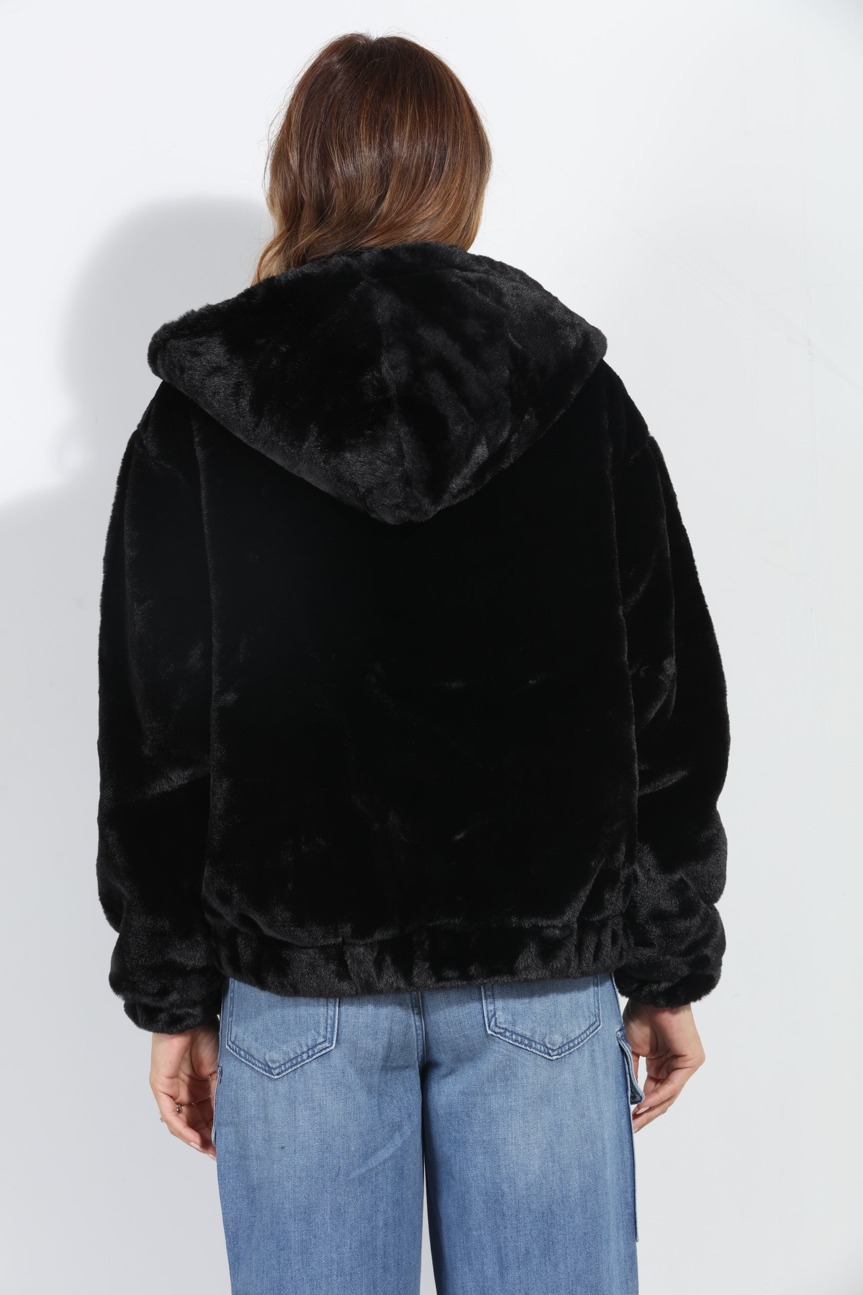 Premium Black Faux Fur Jacket