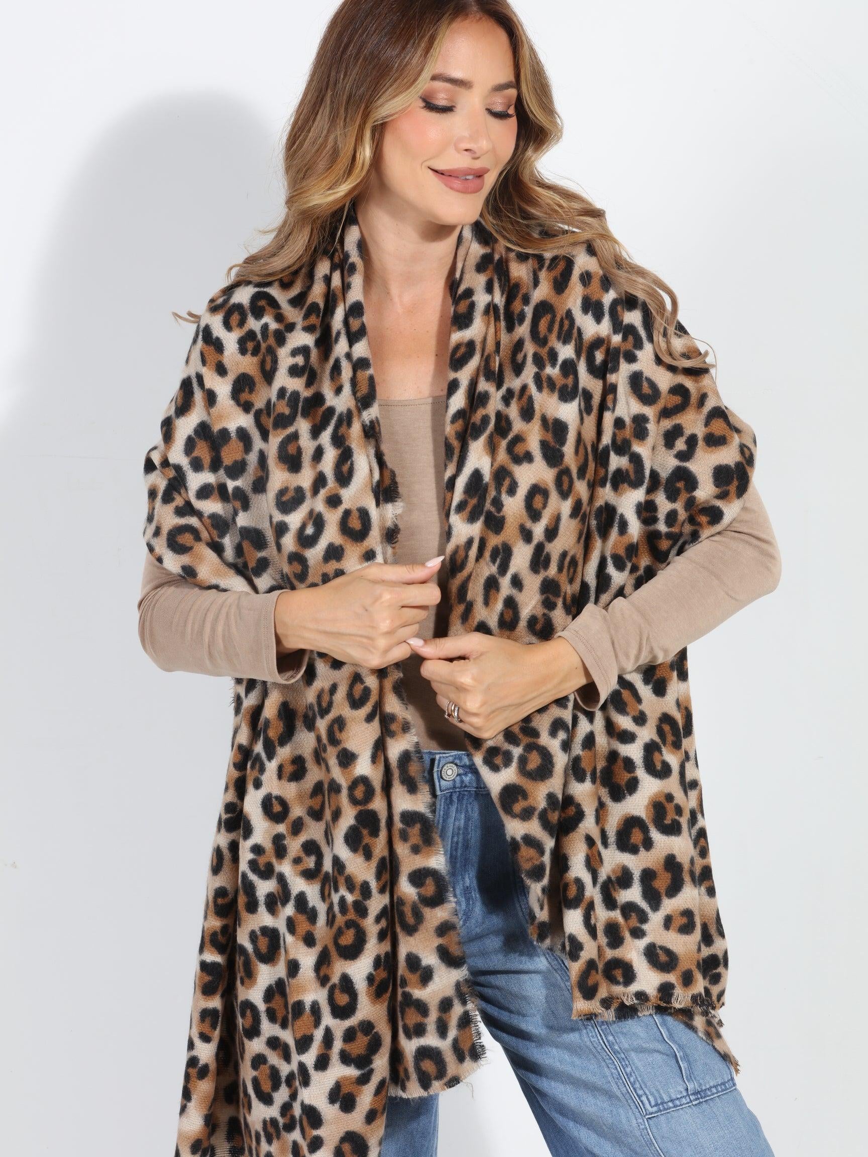 Caramel Leopard Scarf