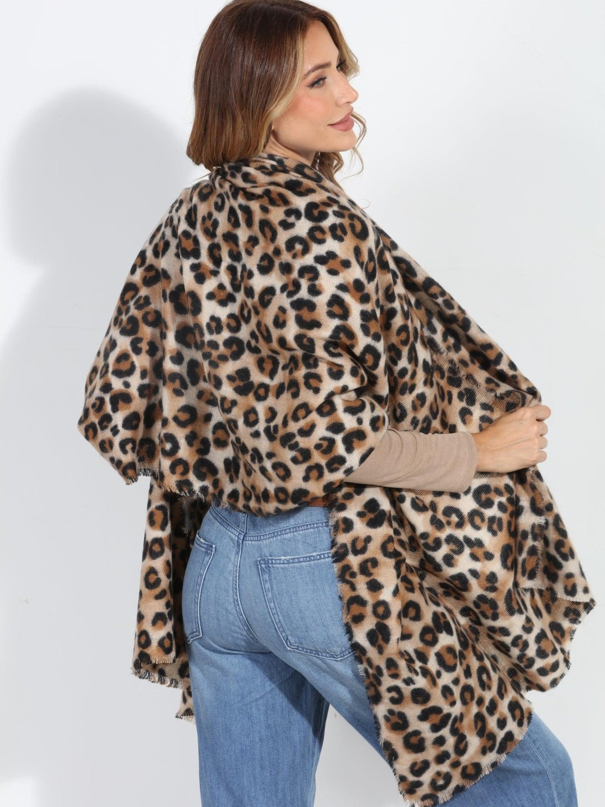 Caramel Leopard Scarf
