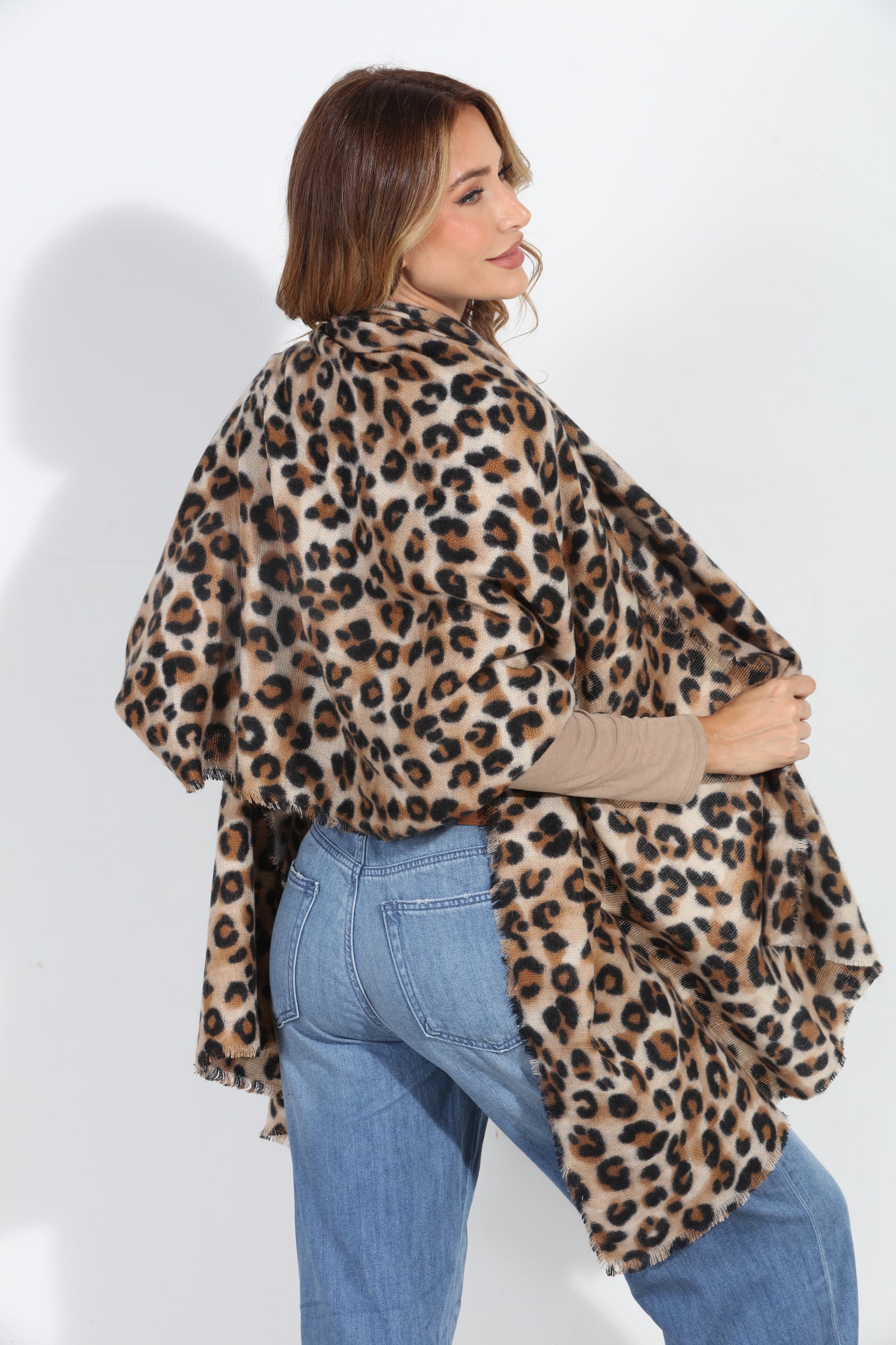 Caramel Leopard Scarf