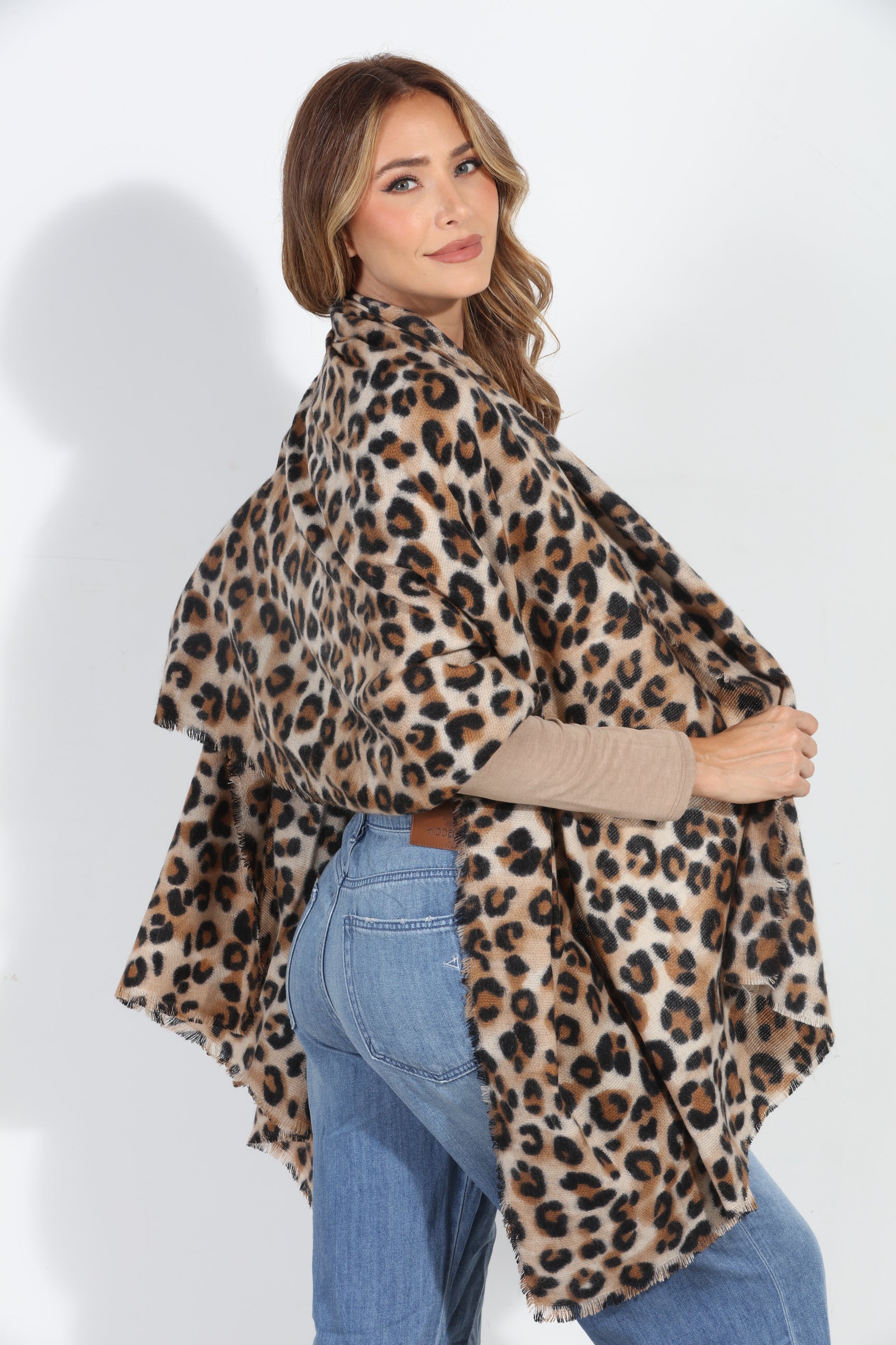 Caramel Leopard Scarf