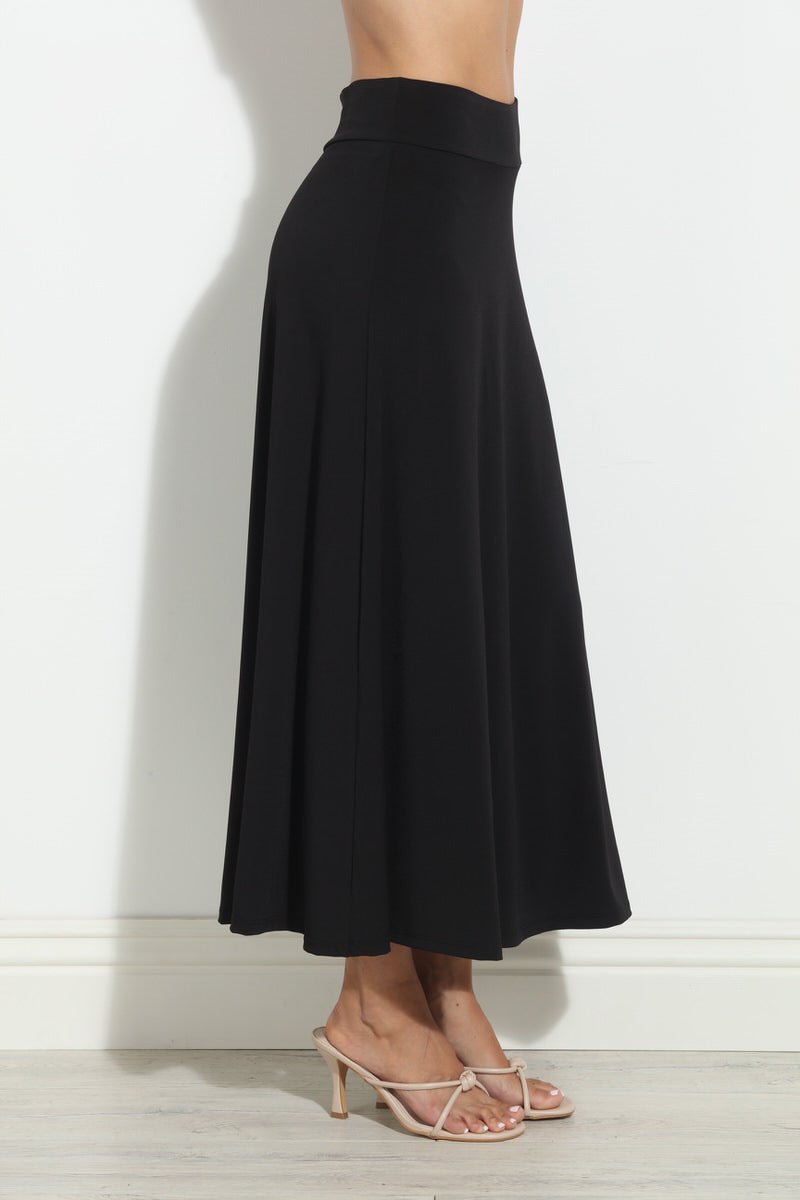 Classic Black Stretch Maxi Skirt-BEST SELLER
