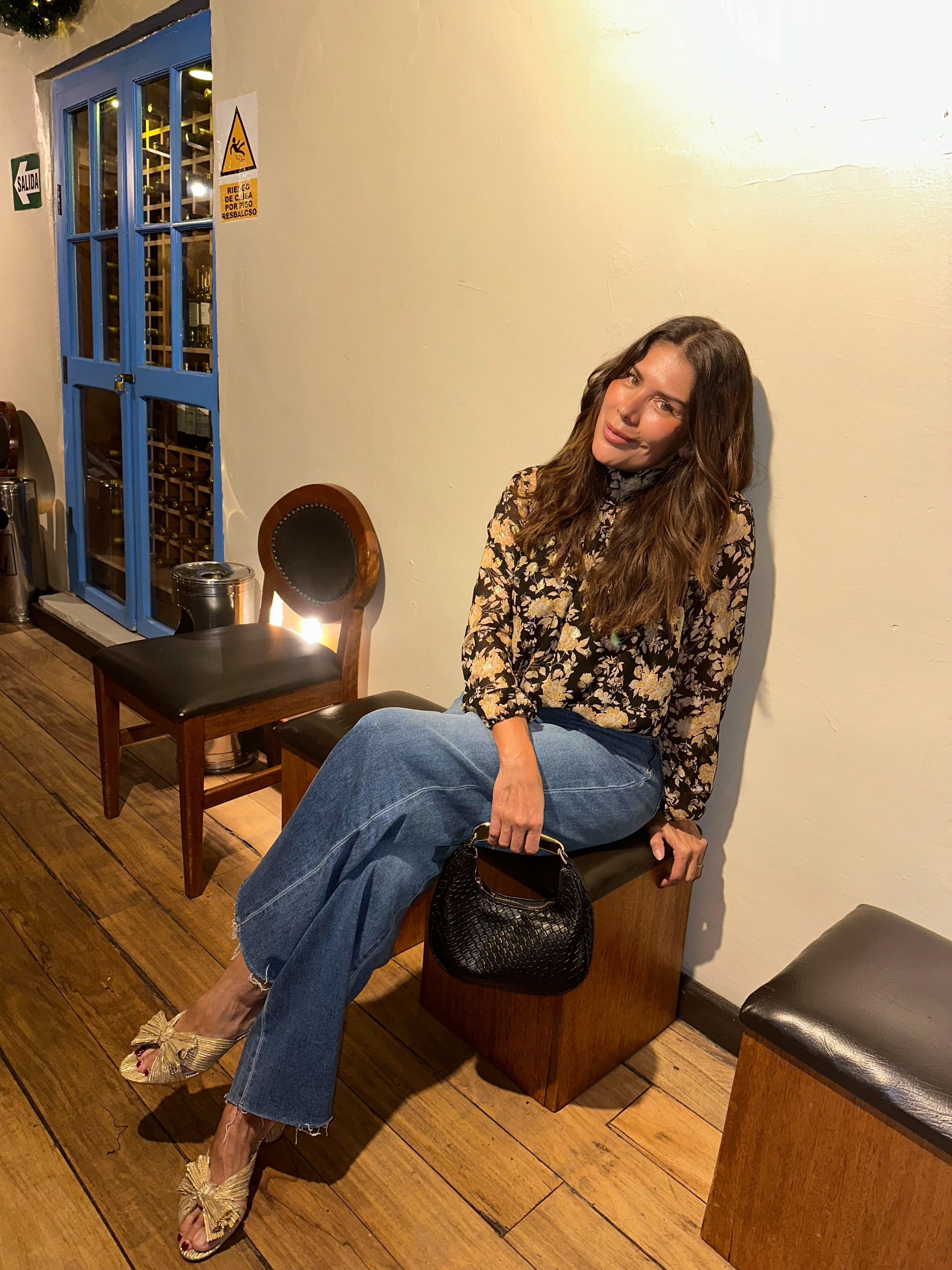 Whitney Mock Neck Blouse-FINAL SALE