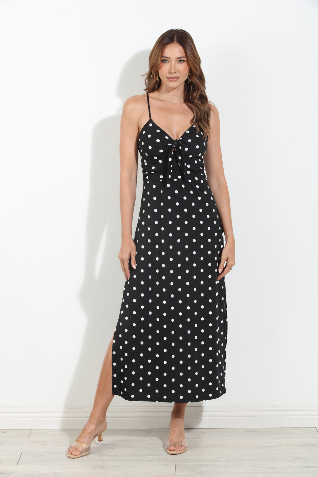 Lolita Stretch Front Tie Midi Dress-BEST SELLER