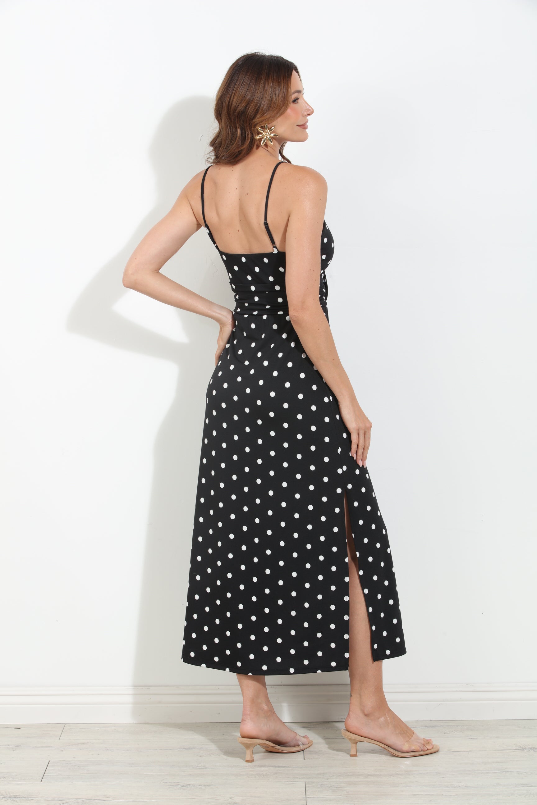 Lolita Stretch Front Tie Midi Dress-BEST SELLER
