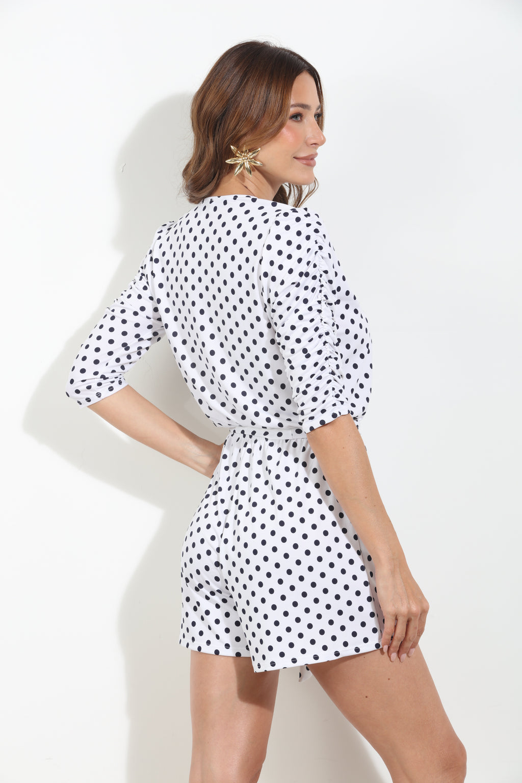 Betty Shirred Sleeve Romper-BEST SELLER