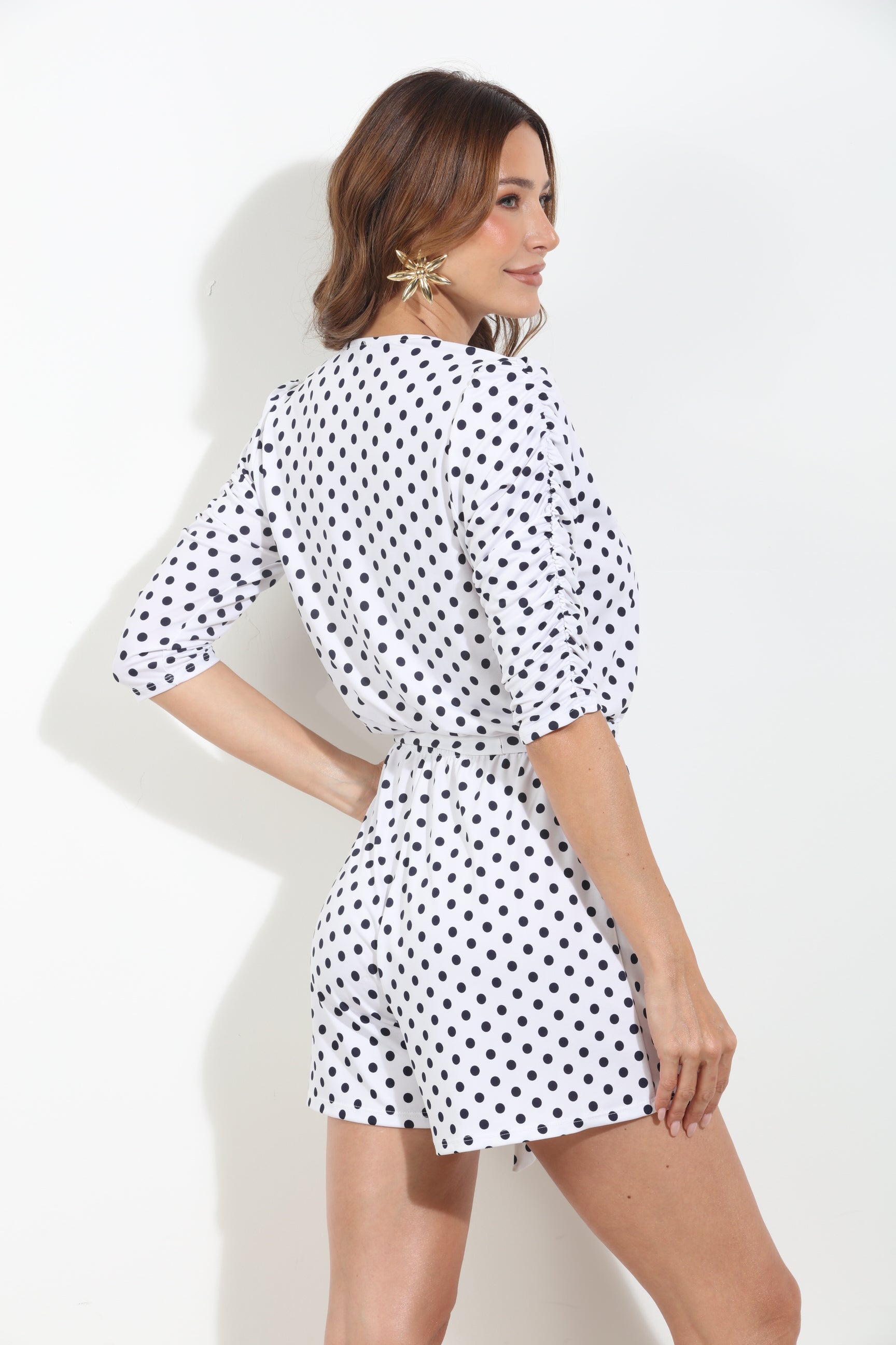 Betty Shirred Sleeve Romper-BEST SELLER