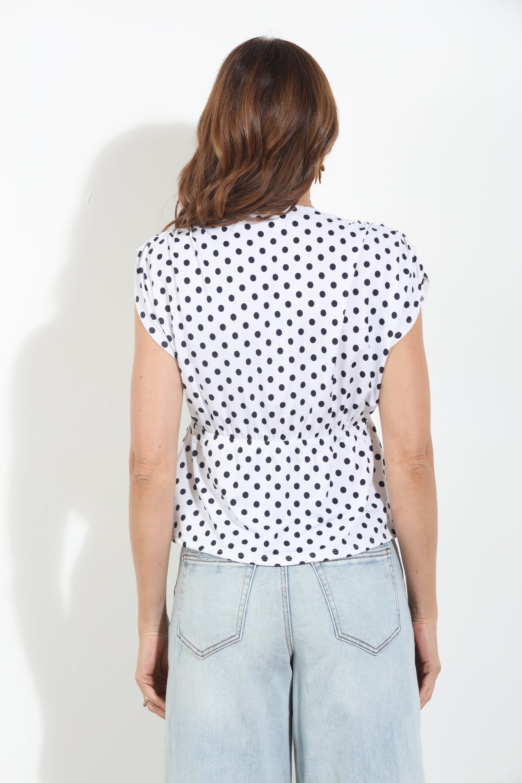 Betty Cross Front Peplum Top