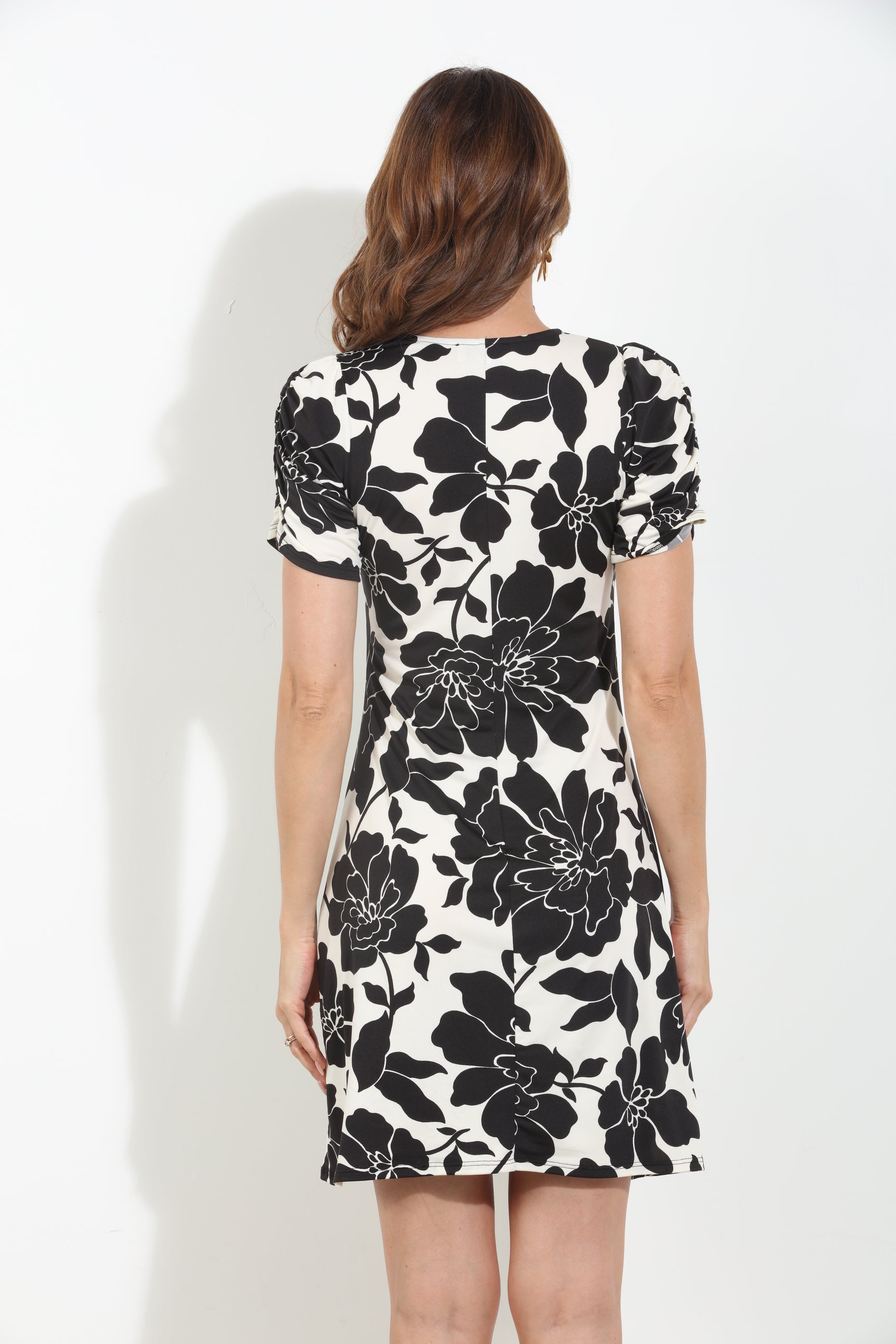 Eloise V-Neck Shirred Dress-BEST SELLER