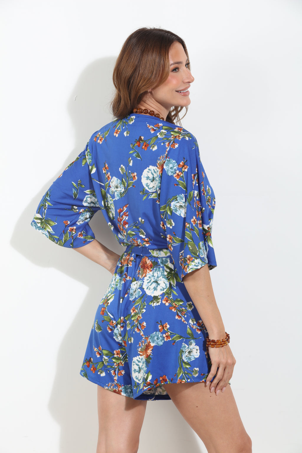 Marina Kimono Sleeve Stretch Romper -BEST SELLER
