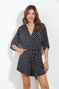 Archer Kimono Sleeve Stretch Romper -BEST SELLER