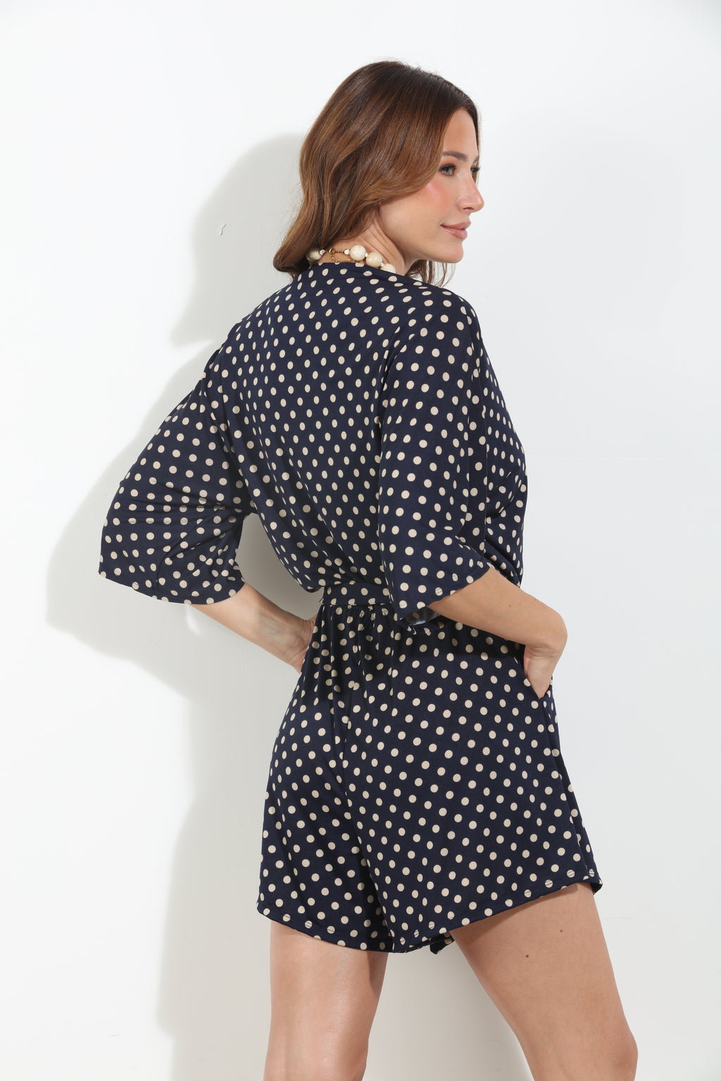 Archer Kimono Sleeve Stretch Romper -BEST SELLER