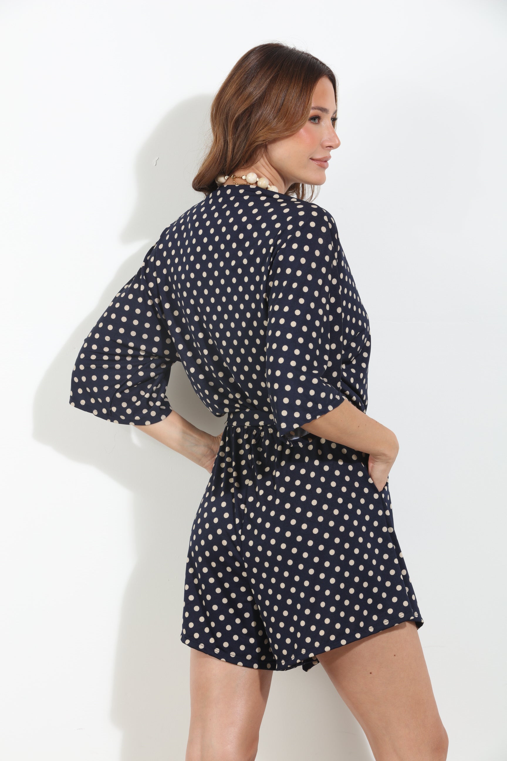 Archer Kimono Sleeve Stretch Romper -BEST SELLER