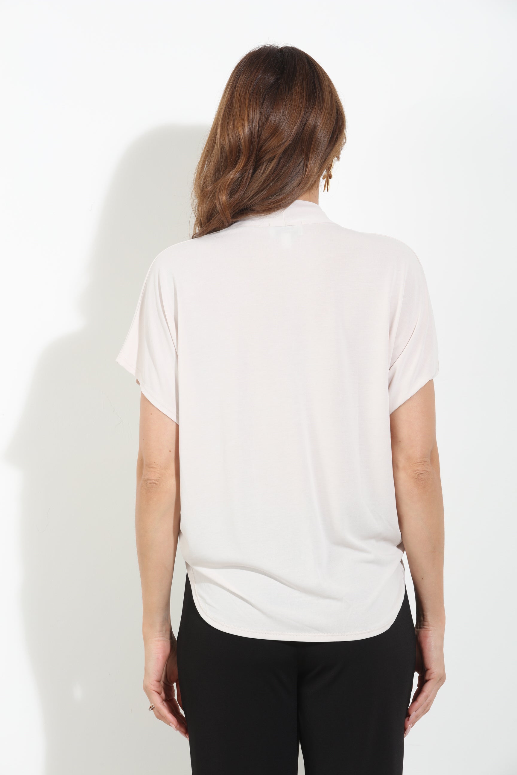 Vanilla Cupro Surplice Tee-BEST SELLER