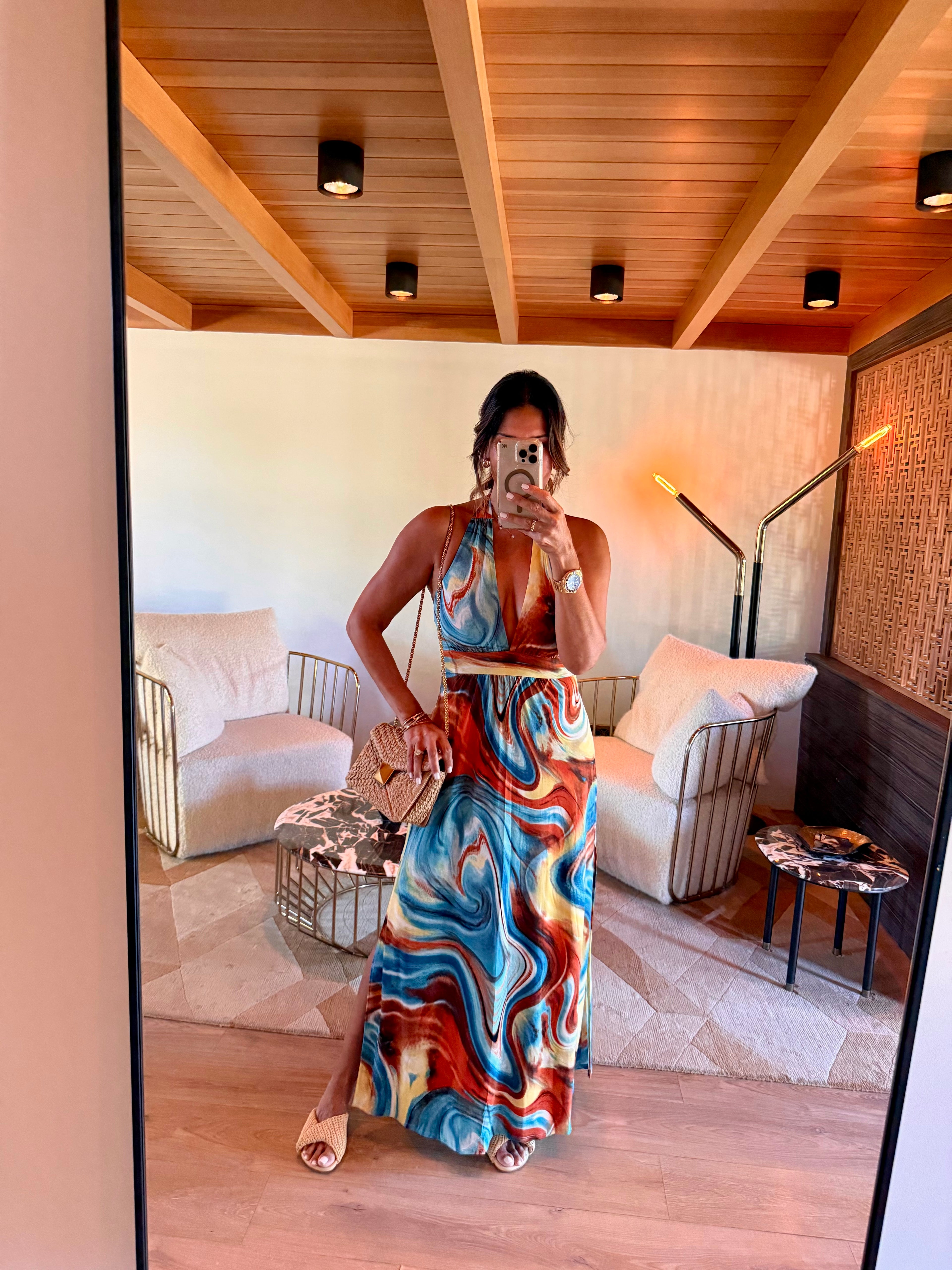 Sahara Stretch Halter Maxi