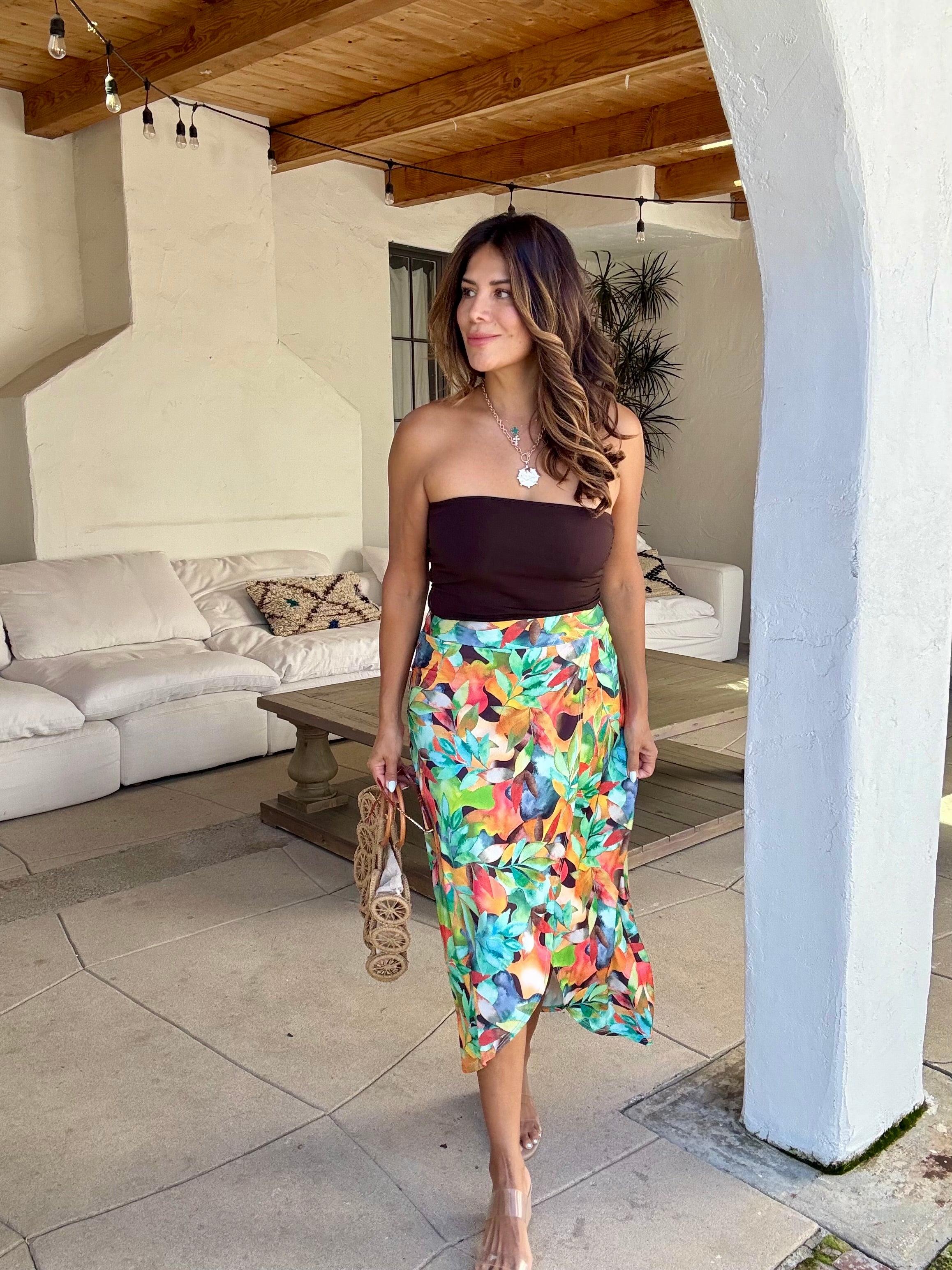 Giada Faux Wrap Maxi Skirt