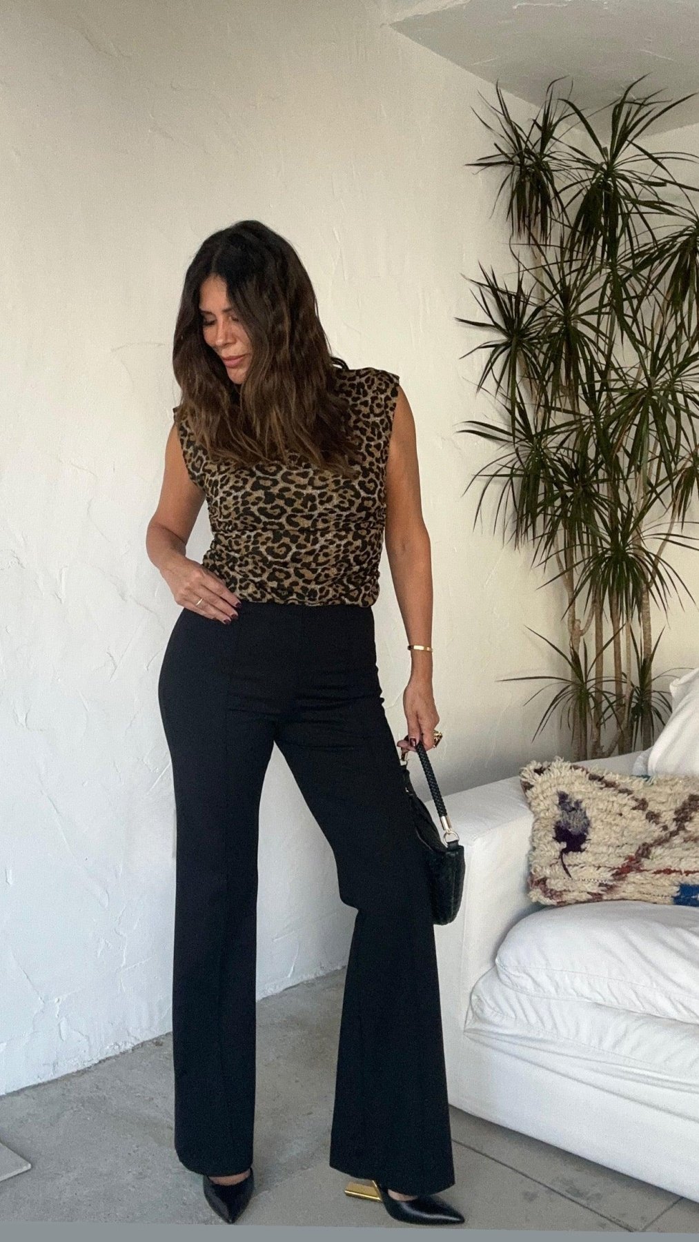 Black Ponti Flare Leg Pants-BEST SELLER