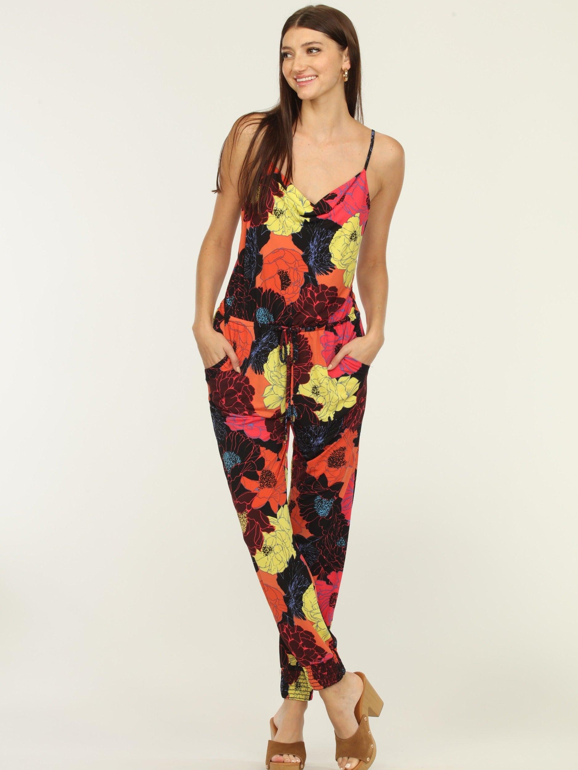 Cheri Cowlneck Stretch Jumpsuit-FINAL SALE