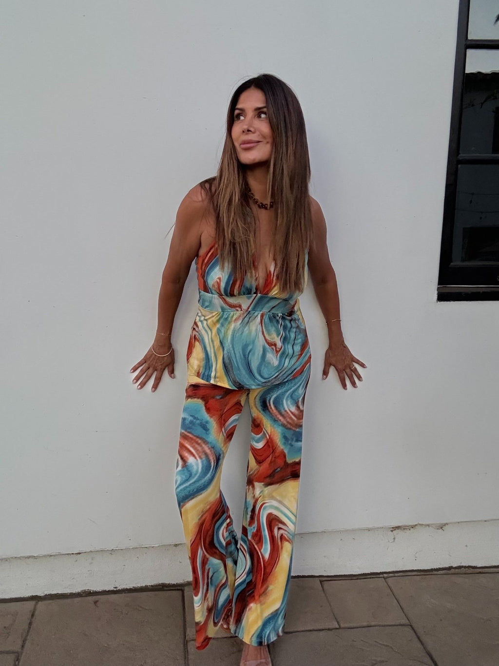 Sahara Deep V Halter Tank-FINAL SALE