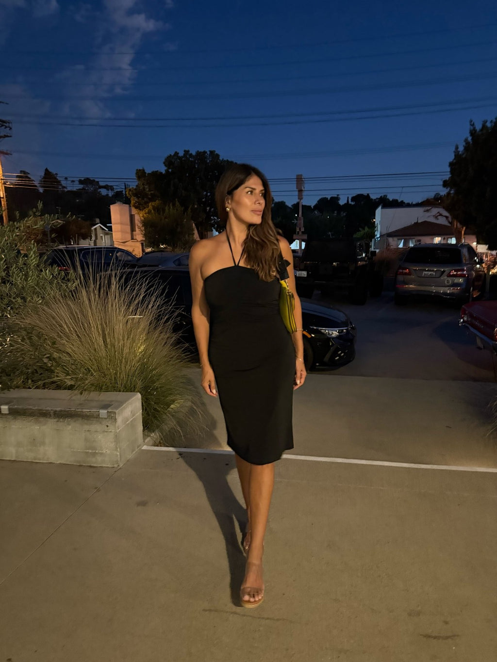 Black Stretch Halter Dress-BEST SELLER