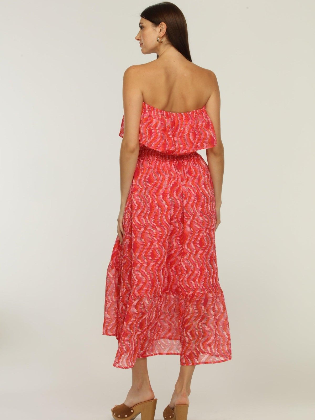 Inca Tube Top Ruffle Maxi Dress-FINAL SALE