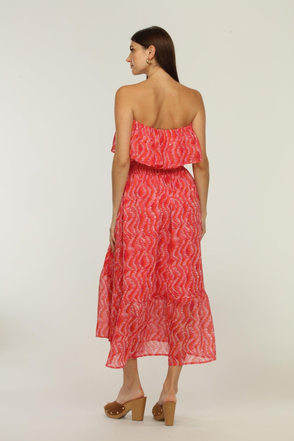 Inca Tube Top Ruffle Maxi Dress-FINAL SALE