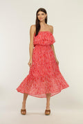 Inca Tube Top Ruffle Maxi Dress-FINAL SALE