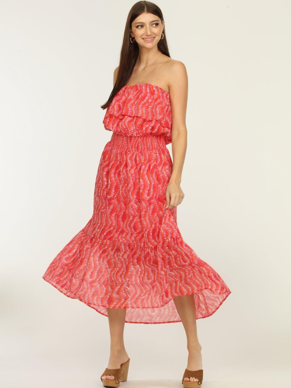 Inca Tube Top Ruffle Maxi Dress-FINAL SALE