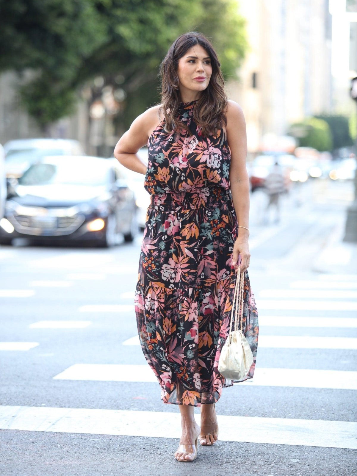 Alexia Chiffon Halter Maxi-FINAL SALE