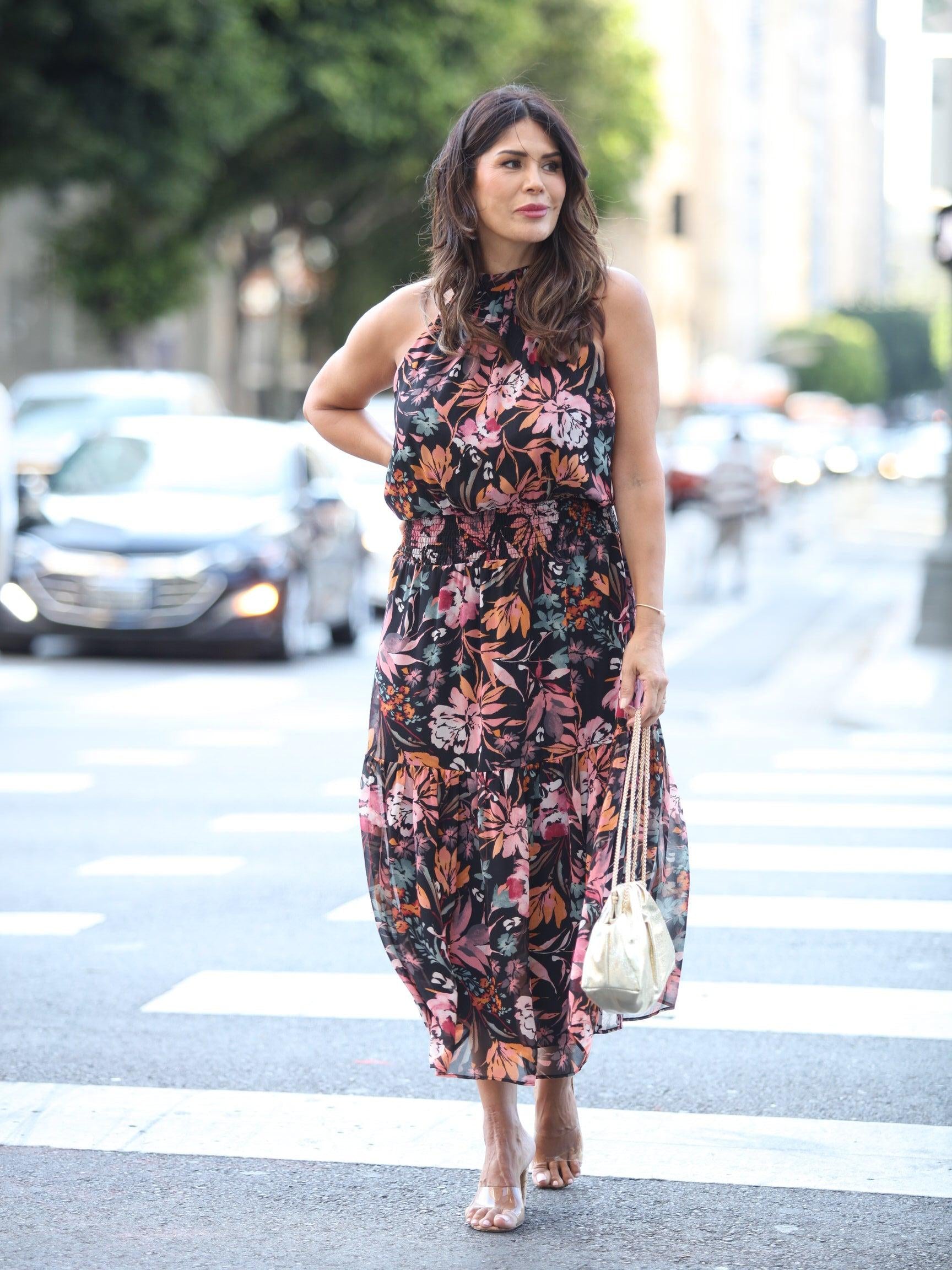 Alexia Chiffon Halter Maxi-FINAL SALE