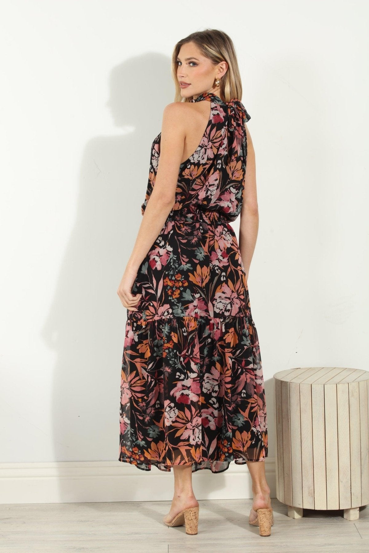 Alexia Chiffon Halter Maxi-FINAL SALE
